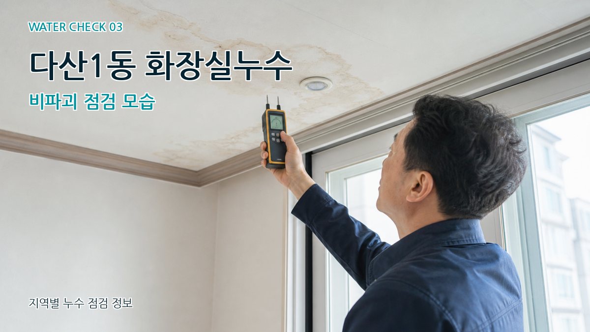 다산1동 천장누수 누수탐지 이미지