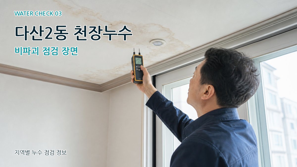 다산2동 천장누수 누수탐지 이미지