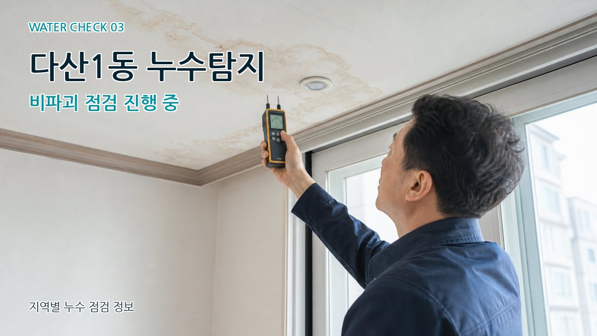 다산1동 천장누수 누수탐지 이미지