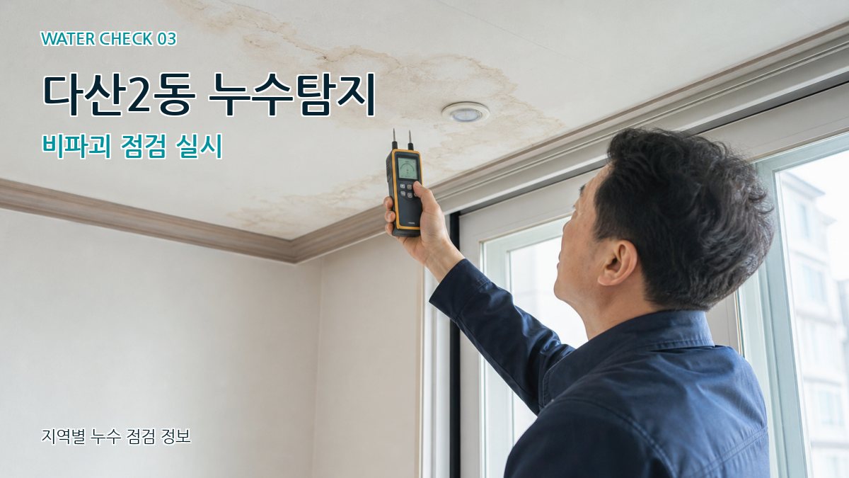 다산2동 천장누수 누수탐지 이미지