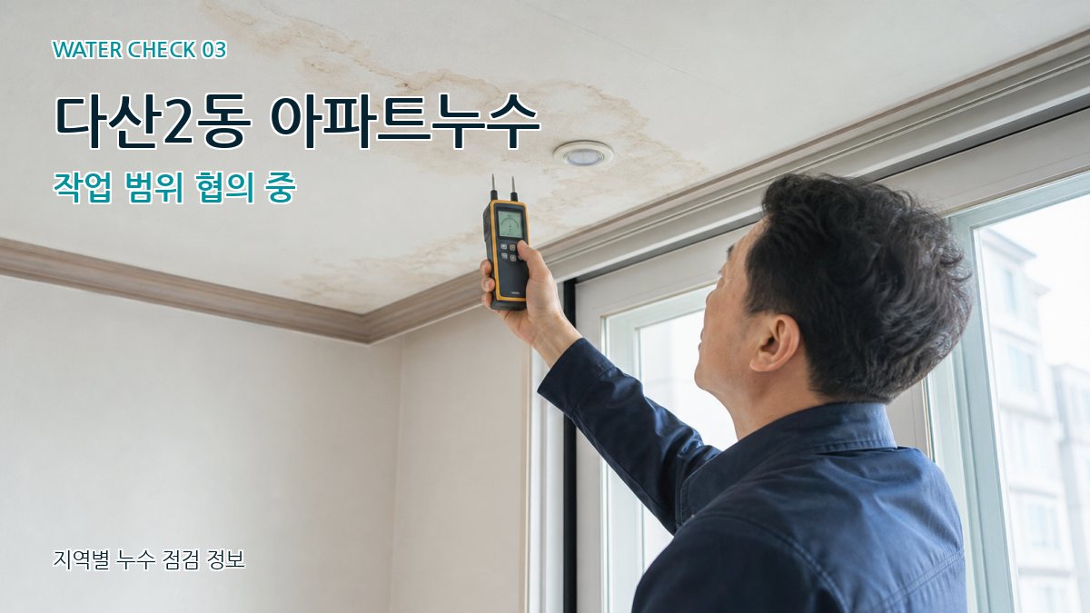 다산2동 천장누수 누수탐지 이미지