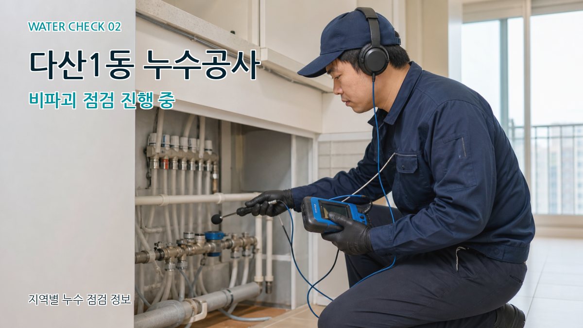 다산1동 누수공사 비파괴 점검 진행 중