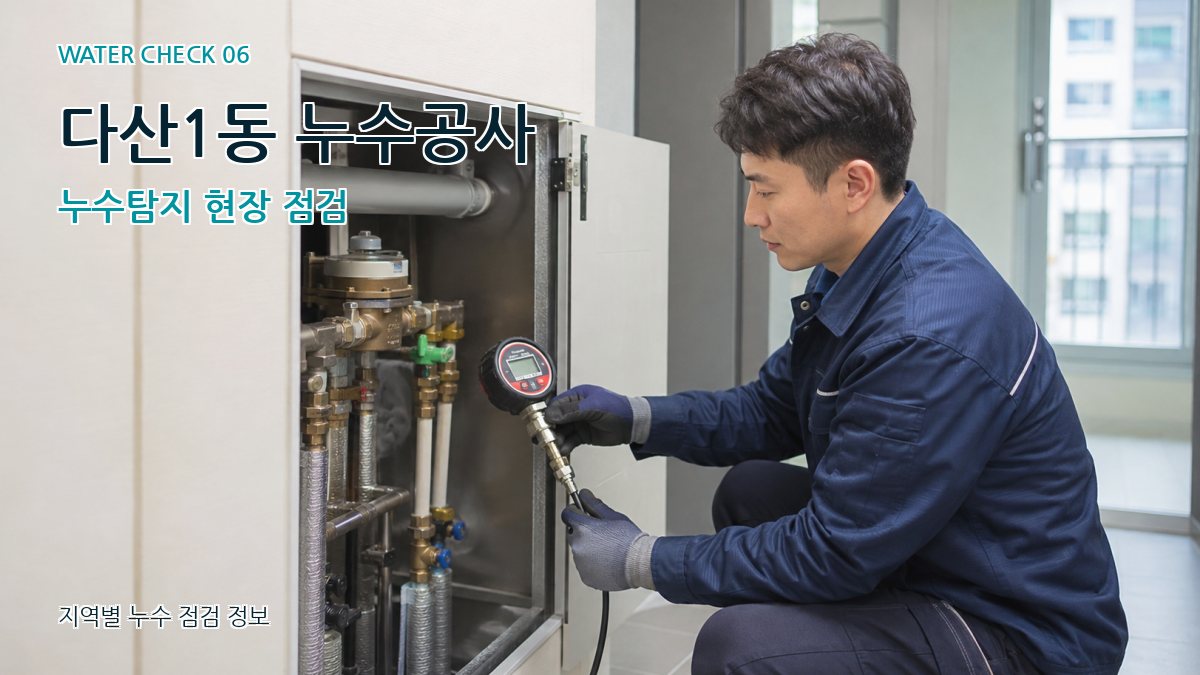 다산1동 누수공사 누수탐지 현장 점검