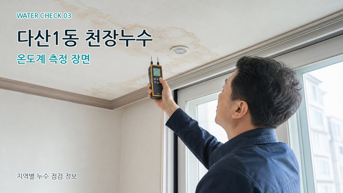 다산1동 천장누수 누수탐지 이미지