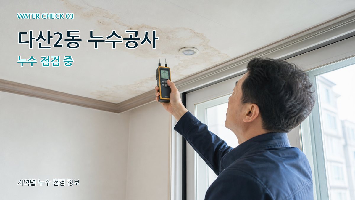 다산2동 누수공사 누수 점검 중
