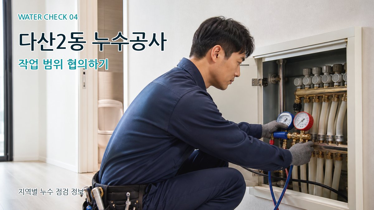 다산2동 누수공사 작업 범위 협의하기