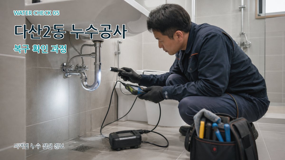 다산2동 누수공사 복구 확인 과정